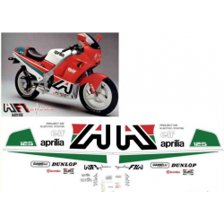 Kit adhésifs Aprilia AF1 125 Project 108 - 1988 - Reggiani Replica ADH_APR.AF1.125-P108-REGGIANI-88 CLUBPARTS