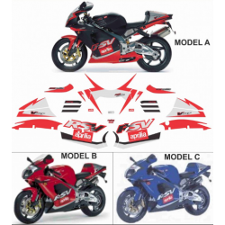 Kit adhésifs Aprilia RSV 1000 - 2001 ADH_APR.RSV1000-RSV01 CLUBPARTS