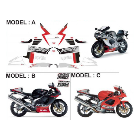 Kit adhésifs Aprilia RSV 1000 - 2002 ADH_APR.RSV1000-RSV02 CLUBPARTS