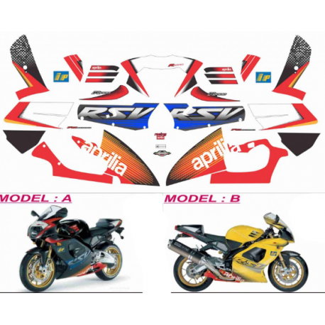 Kit adhésifs Aprilia RSV 1000 R - 2003 ADH_APR.RSV1000R-03 CLUBPARTS