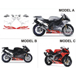 Kit adhésifs Aprilia RSV 1000 R - 2005 - Factory ADH_APR.RSV.1000-R-05.FACTORY CLUBPARTS