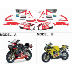 Kit adhésifs Aprilia RSV 1000 R - 2001 D02356 CLUBPARTS