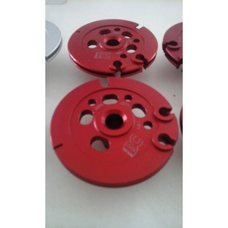 Paire de poulies de valves - Aluminium taillé masse anodisé ROUGE - Aprilia RS 250 / Suzuki RGV 250 - BC ENGINEERING BCVJ22K0...
