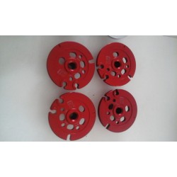 Paire de poulies de valves - Aluminium taillé masse anodisé ROUGE - Aprilia RS 250 / Suzuki RGV 250 - BC ENGINEERING BCVJ22K0...