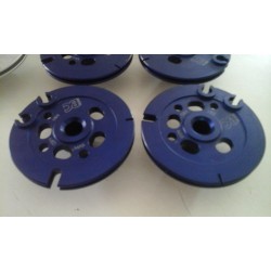 Paire de poulies de valves - Aluminium taillé masse anodisé BLEU - Aprilia RS 250 Suzuki RGV 250 - BC ENGINEERING BCVJ22K009B...