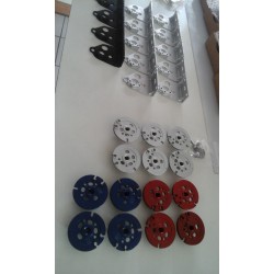 Paire de poulies de valves - Aluminium taillé masse anodisé BLEU - Aprilia RS 250 Suzuki RGV 250 - BC ENGINEERING BCVJ22K009B...