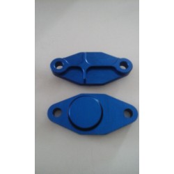 Platine de suppression de pompe à huile pour Aprilia 125 - Rotax 122/123 - Aluminium taillé masse - BLEUE - BC ENGINEERING BC...