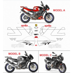 Kit adhésifs Aprilia Tuono 1000 - 2006/2007 ADH_APR.TUONO1000/06-07 CLUBPARTS