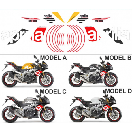 Kit adhésifs Aprilia Tuono 1000 V4 - 2011/2014 - Factory Replica ADH_APR.TUONO1000V4-FACTORY11 CLUBPARTS