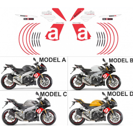 Kit adhésifs Aprilia Tuono 1000 V4 RR - 2011/2014 - Replica ADH_APR.TUONO.1000-V4-RR-11.REPL CLUBPARTS