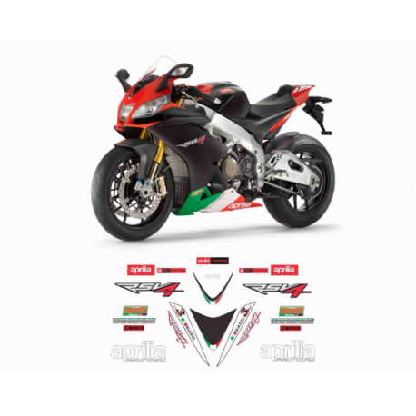 Kit adhésifs Aprilia RSV4 1000 - 2010 ADH_APR.RSV4.1000-FACTORY-10 CLUBPARTS