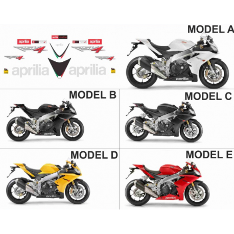 Kit adhésifs Aprilia RSV4 1000 - 2012/2014 ADH_APR.RSV4.1000-12_14 CLUBPARTS