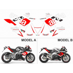 Kit adhésifs Aprilia RSV4 1000 - 2009/2014 - Replica RF ADH_APR.RSV4.1000-09.REPLICA-RF CLUBPARTS