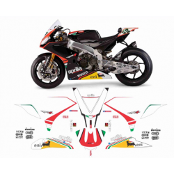 Kit adhésifs Aprilia RSV4 1000 Replica SBK 2013 DEC00001055 DECALMOTO