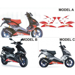Kit adhésifs Aprilia SR 50 R DEC00000168 DECALMOTO