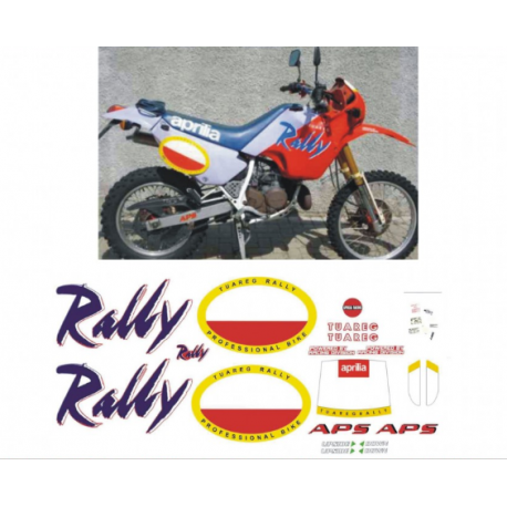 Kit adhésifs Aprilia TUAREG 125 1989 RALLY D0188 CLUBPARTS