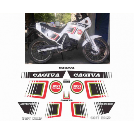 Kit adhésifs Cagiva Cocis - 1990 - Lucky Explorer ADH_CAG.COCIS50-LUCKY/90 CLUBPARTS