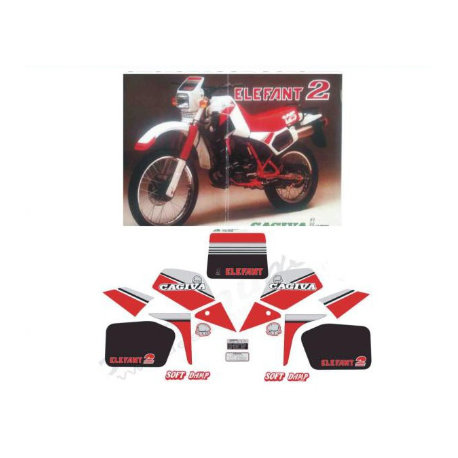 Kit adhésifs Cagiva ELEFANT 2 125 1985 DEC00002057 DECALMOTO