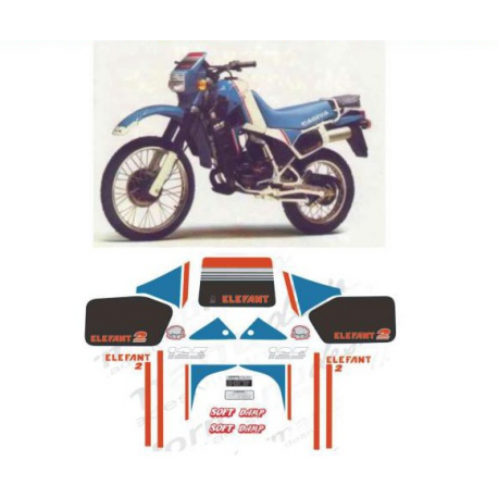 Kit adhésifs Cagiva ELEFANT 2 125 1985 DAKAR LE DEC00002049 DECALMOTO