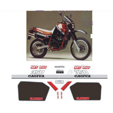 Kit adhésifs Cagiva ELEFANT 350 E DEC00002107 DECALMOTO