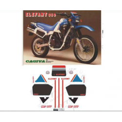 Kit adhésifs Cagiva ELEFANT 650 1986 DAKAR DEC00002146 DECALMOTO
