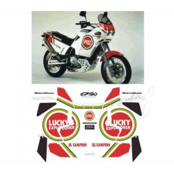 Kit adhésifs Cagiva Elefant 750 - Marathon Lucky Explorer ADH_CAG.ELEF750-MARATHON-LE CLUBPARTS