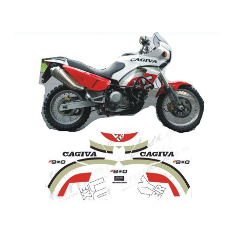 Kit adhésifs Cagiva ELEFANT 900 LUCKY EXPLORER - 1995 DEC00002044 DECALMOTO