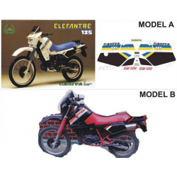 Kit adhésifs Cagiva ELEFANT RE 125 - 1986 D02092 CLUBPARTS
