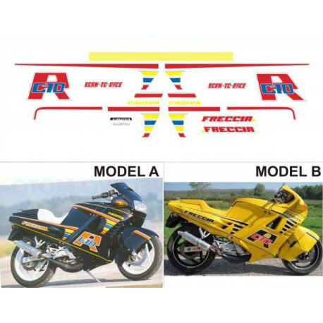 Kit adhésifs Cagiva 125 Freccia C10 R - 1988 ADH_CAG.FRECCIA125-C10R/88 CLUBPARTS