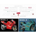 Kit adhésifs Cagiva 125 MITO - 1990 D02084 CLUBPARTS