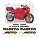 Kit adhésifs Cagiva 125 MITO - 1992 D02283 CLUBPARTS