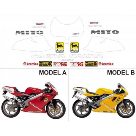 Kit adhésifs Cagiva 125 MITO EV - 1999/2003 ADH_CAG.MITO125EV/99-03 CLUBPARTS
