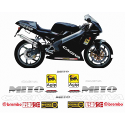 Kit adhésifs Cagiva 125 Mito EV - NERA - 1999/2003 ADH_CAG.MITO125-EV99 CLUBPARTS