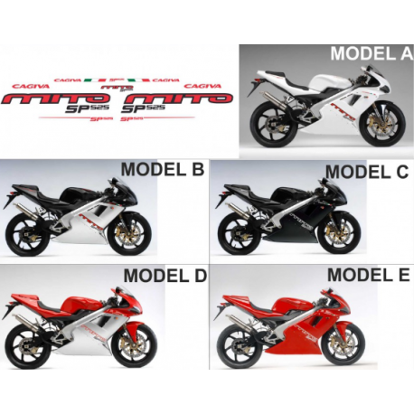 Kit adhésifs Cagiva 125 MITO - SP525 - 2008/2012 ADH_CAG.MITO125-SP525-LUC08 CLUBPARTS