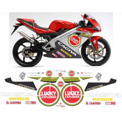 Kit adhésifs Cagiva 125 Mito - SP525 - Lucky Explorer ADH_CAG.MITO125-SP525-LUCKY/93 CLUBPARTS