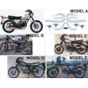 Kit adhésifs Cagiva SST SXT SX 125 175 250 350 DEC00002074 DECALMOTO