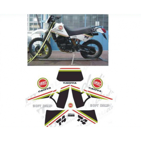 Kit adhésifs Cagiva T4 350 LUCKY EXPLORER D02094 CLUBPARTS
