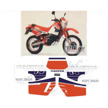 Kit adhésifs Cagiva T4 500 E 24 LT DEC00002086 DECALMOTO