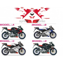 Kit adhésifs Aprilia RS 125 - 2006 ADH_APR.RS125/07 CLUBPARTS