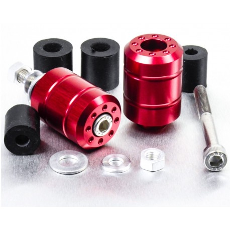 Embouts de guidon Aluminium Universels - Rouge - Pro-Bolt BARENDUN10R PRO-BOLT