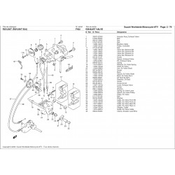 Valve d'échappement assemblée droite - Pièce d'origine Suzuki - Aprilia RS 250 / Suzuki RGV 250 - SUZUKI OEM 11250-19810-000 ...