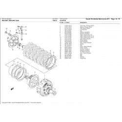 Disques garnis d'embrayage (x7) - Pièce d'origine Suzuki - Suzuki RGV 250 - SUZUKI OEM SUZ_21441-37430-000 SUZUKI OEM