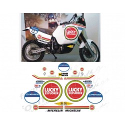 Kit adhésifs Cagiva Elefant 900 - 1990 - Dakar Orioli Lucky Explorer ADH_CAG.ELEF.900-90.DAKAR-ORI-LE CLUBPARTS