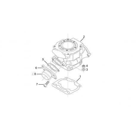Ecrou d'embase de cylindre pour Aprilia 125 - Rotax 122/123 - Aprilia OEM APR_AP0942674 Aprilia OEM