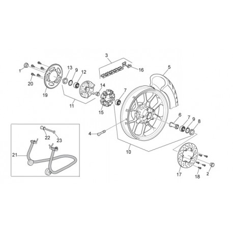 Joint spi de roue d'origine pour Aprilia RS 125 - APRILIA OEM AP8125841 Aprilia OEM