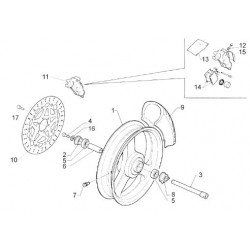 Kit de révision d'étrier de frein Avant - Aprilia RS 125 (95/98) - APRILIA OEM APR_AP8113309 APRILIA OEM