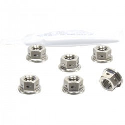 Pack de 6 écrous de couronne TITANE - 8 X 1.25 MM - Aprilia RS 250 Mk1 & Mk2- PRO-BOLT PBO_TI6SPN8 PRO-BOLT