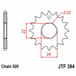 Pignon de sortie de boite 520 - Acier 394 - JT SPROCKETS JTS_JTF394 JT SPROCKET