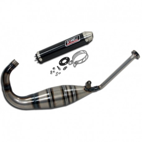 Ligne d'échappement avec silencieux CARBONE pour Aprilia 125 - GIANNELLI GIA_PACK-53503HF+53511HF GIANNELLI