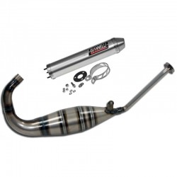 Ligne d'échappement avec silencieux ALUMINIUM pour Aprilia 125 - GIANNELLI GIA_PACK-53503HF+53510HF GIANNELLI